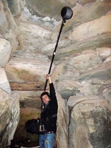 recording sounds in Newgrange for_Bruach na Boinne_