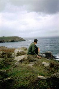 recording sound in Tory Island, Donegal, Ireland